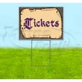 thumbnail image 1 of Medieval Fair Tickets Purple Scroll  (18"" X 24"") Yard Sign, Includes Metal Step Stake, 1 of 3