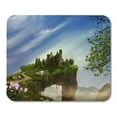 thumbnail image 1 of Medieval Fantasy Landscape Cliff Castle and Mountains D Rendering Mousepad Mouse Pad Mouse Mat 9x10 inch, 1 of 3