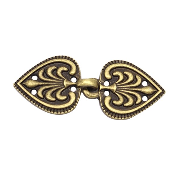Medieval Fastener Costumes Button Closure Sweater Clips Hooks - Suit for Various Clothing Bronze Heart