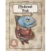 Medieval Fish Coloring Book, Paperback
