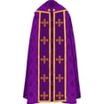 thumbnail image 1 of Medieval Formal Cape, Purple Decorative Printed Wrap, 47.24inch, 1 of 7