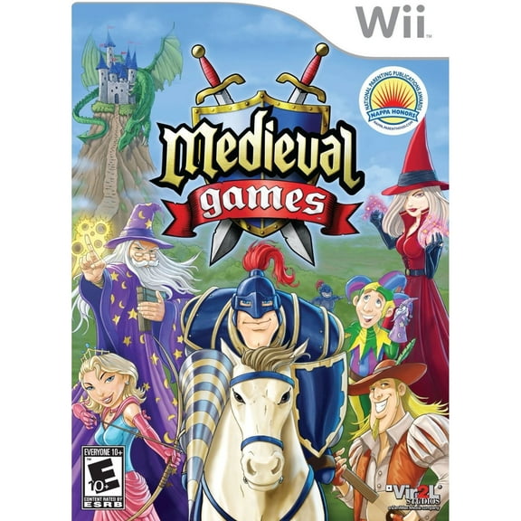 Medieval Games - Nintendo Wii - Game features 30 unique Medieval themed mini-games including: sword fighting, jousting, archery, and catapulting