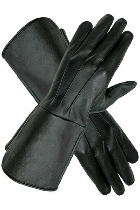 Medieval Gauntlet Leather Cosplay Gloves Long arm cuff