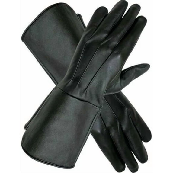 Medieval Gauntlet Leather Cosplay Gloves Long arm cuff