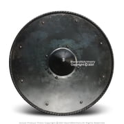 Medieval Gears 19  16 Gauge Medieval Handforged Buckler Shield Spiked Dark Grey Cosplay LARP