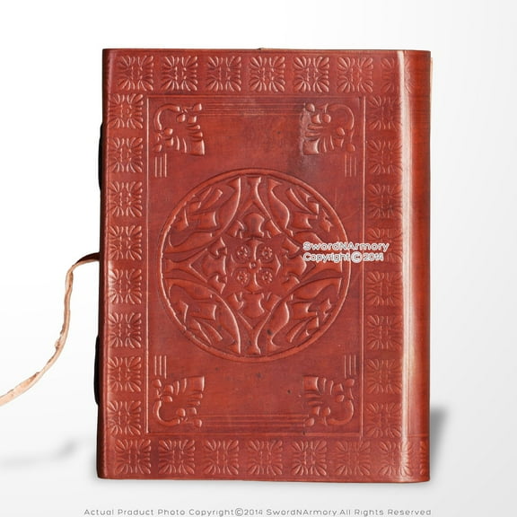 Medieval Genuine Leather Journal Diary Parchment Paper Brown Celtic Circle Theme