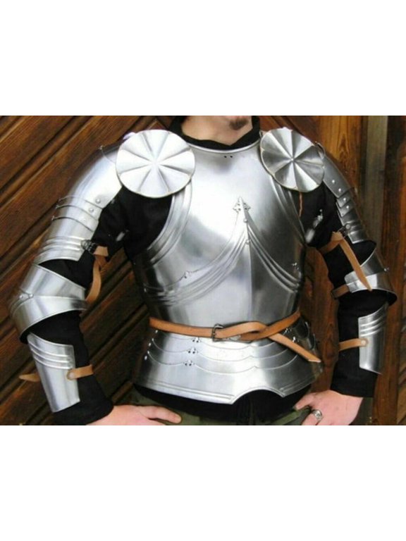 Medieval German Gothic Rider Armor Half Body Armor Suit/Cuirass/Pauldrons/Hand set Larp Costume