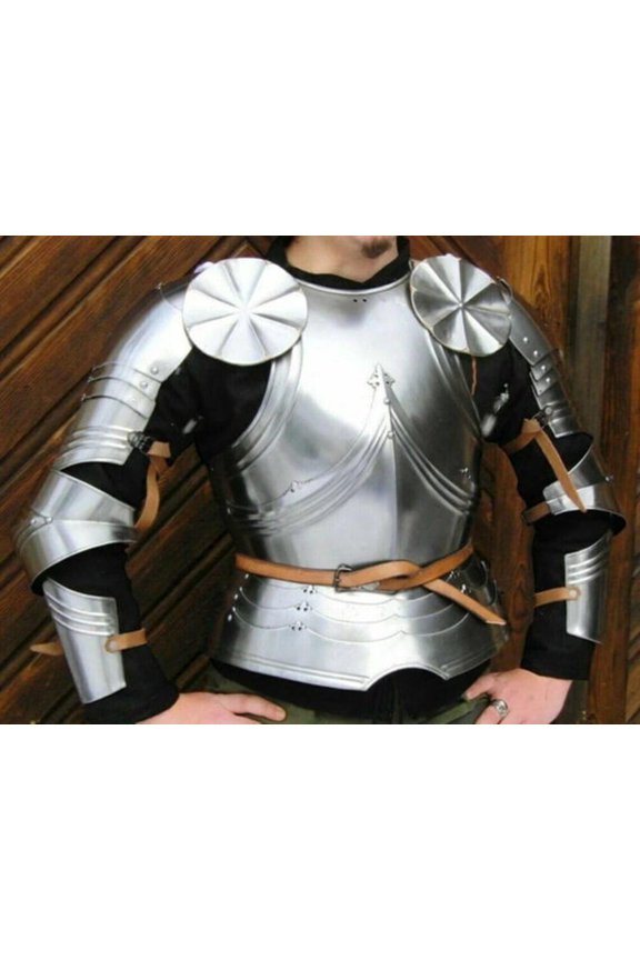 Medieval German Gothic Rider Armor Half Body Armor Suit/Cuirass/Pauldrons/Hand set Larp Costume