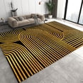 thumbnail image 1 of Medieval Golden Lines Area Rugs, Boho Line Art Soft Washable Carpet, Upholstery Rug With Non-Slip Backing For Kids Boys Girls Bedroom Living Room Dining Room Study 2x3ft, 1 of 6