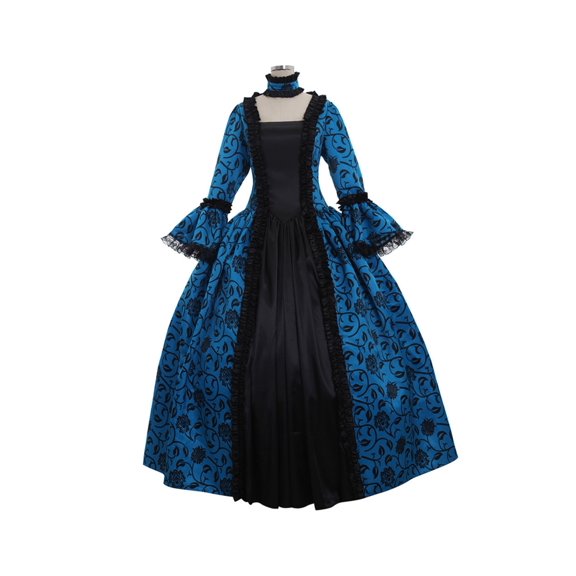 Medieval Gothic Victorian Palace Dress Elegant Vintage Renaissance Lolita Bell Sleeve Gown for Women