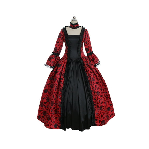 Medieval Gothic Victorian Palace Dress Elegant Vintage Renaissance Lolita Bell Sleeve Gown for Women