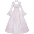 thumbnail image 1 of Womens Medieval Dress Victorian White Renaissance Dress Long Party Rococo Gown, 1 of 7