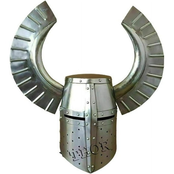 Medieval Great Helmet Knight Templar Crusader Helmet Reenactment Gift Rustic Vintage Home Decor Gifts