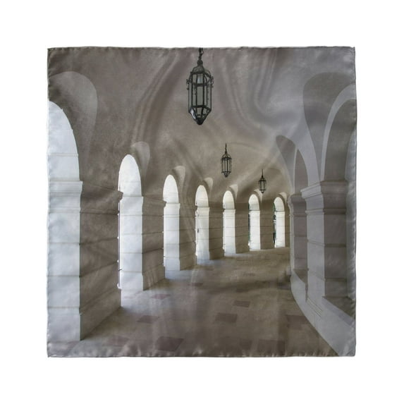Medieval Head Scarf, Medieval Art Corridor, Head Wrap, 3 Sizes, by Ambesonne