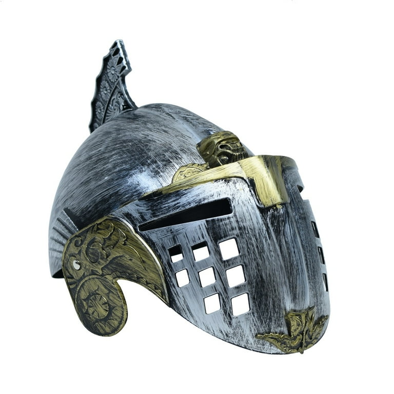 Medieval Knight Crusader Cage Helmet Costume Accessory Armor Warrior Headwear Medieval Knight Crusader Cage Helmet Costume Accessory Armor Warrior Headwear