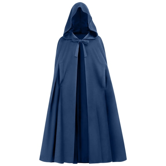 Medieval Hooded Cloak Cape Vintage Renaissance Vampire Robe Halloween Cosplay Costume for Adults Men