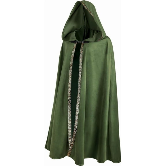 Medieval Hooded Cloak – Unisex Adult Cape for Renaissance, Weddings & Cosplay