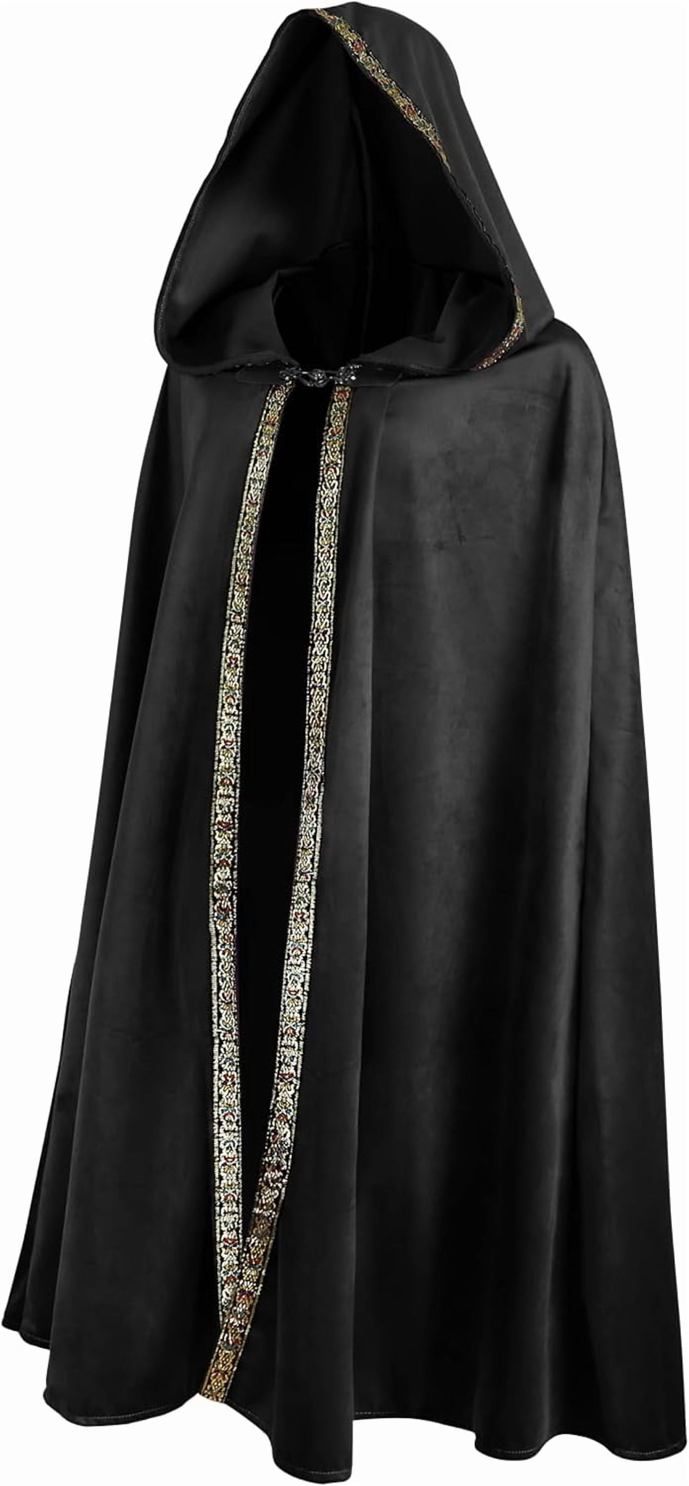 Cloak Unisex – Lange Cape Met Capuchon | Middeleeuws, Gothic & Cosplay Kostuum | Verschillende Kleuren & Maten