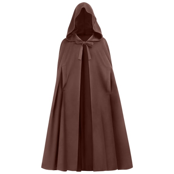 Medieval Hooded Cloak with Arm Openings Renaissance Costume Cape for Halloween Cosplay Adults