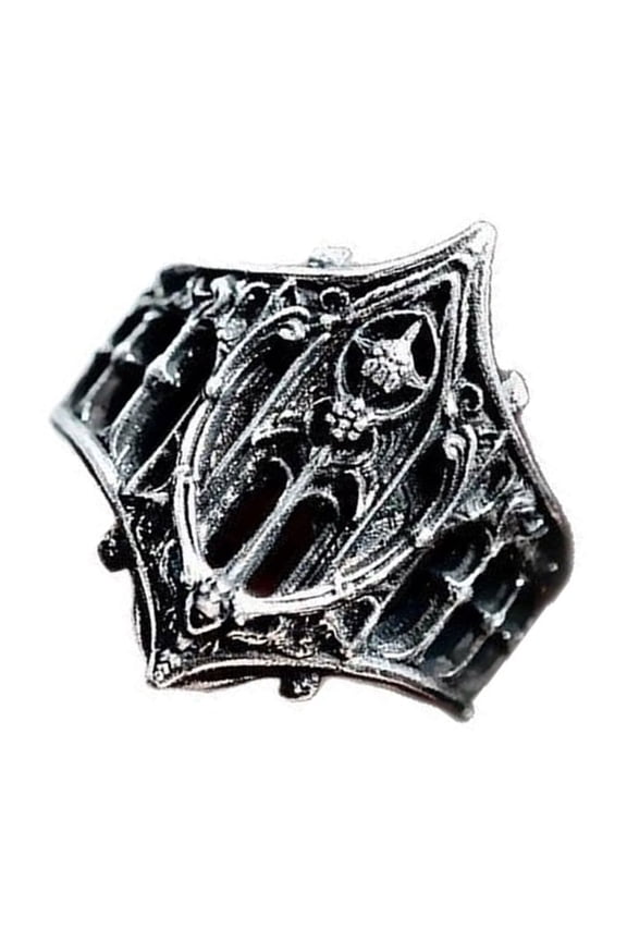 Medieval Inspired Gothic Rings Vintage Ornamental Design Premium Kirsite Crafted For Stacking Or Wear Multiple Sizes