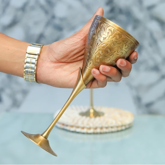 Medieval King Wine Goblet  Long Regal Chalice for Home Barware and Special Events