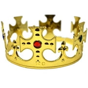 Medieval Kings Crown, Gold, 8-1/4-Inch Adjustable Diameter