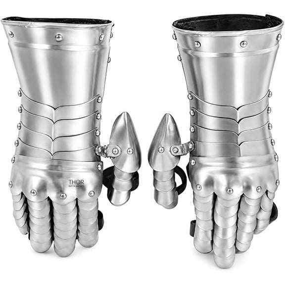 Medieval Knight Armor Gloves Roman Gothic Steel Gauntlets THORINSTRUMENTS (with device)