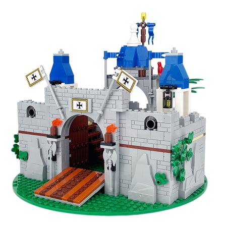 Medieval Knight Castle Building Blocks Set, With A Medieval Castle And 12 Crusader Knights, Suitable For Children Over 6 Years Old.