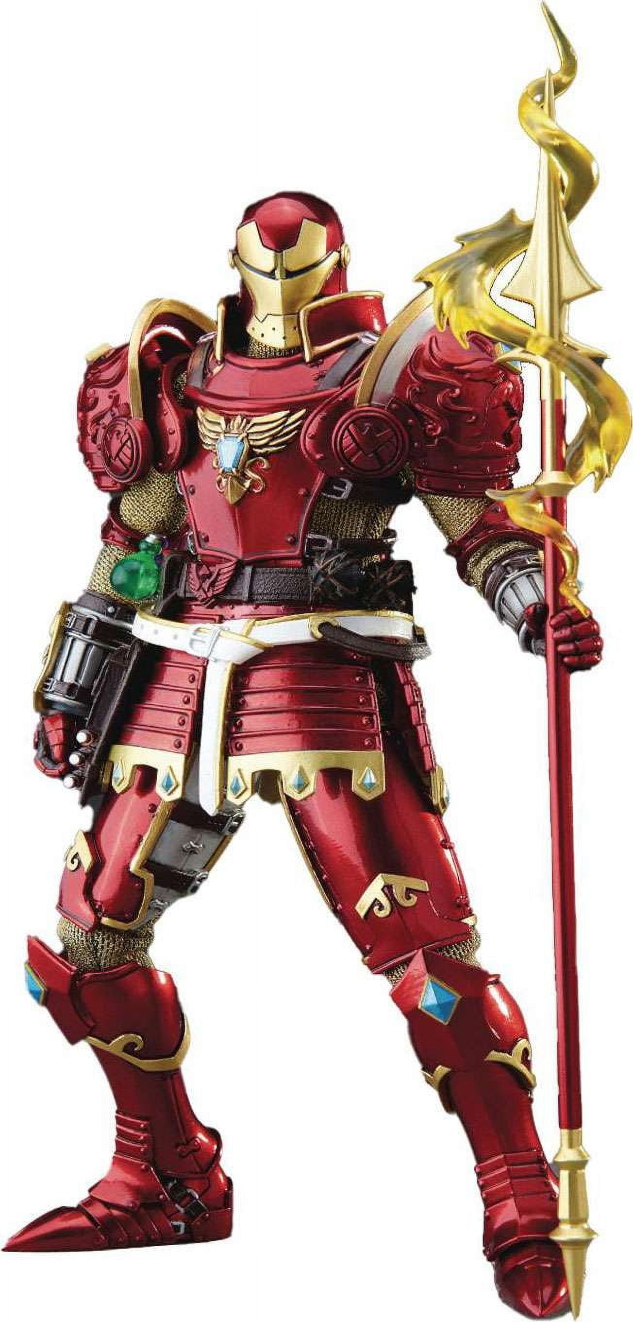 Medieval Knight Iron Man Deluxe Version Dynamic Action Figure with Gold Chainmail