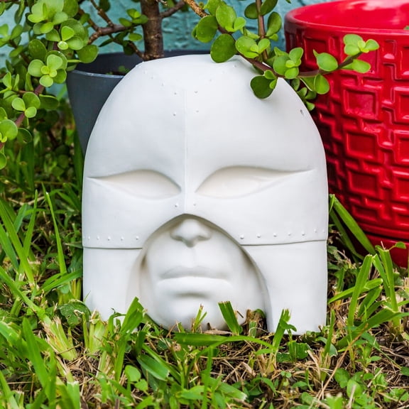 Medieval Knight Iron Mask 7.5" STOCK Ceramic Bisque Ready To Paint Pottery