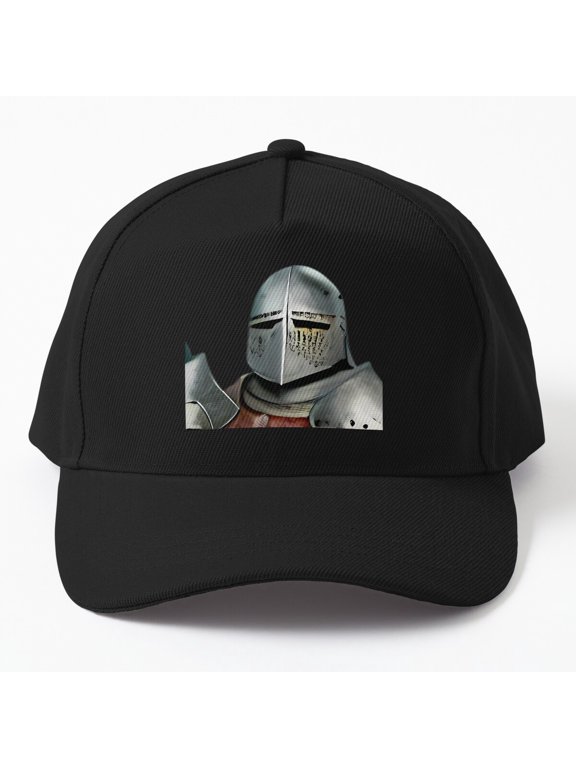 Medieval Knight Portrait 3 Baseball Cap, Original Armored Warrior Graphic Design, Classic Hat