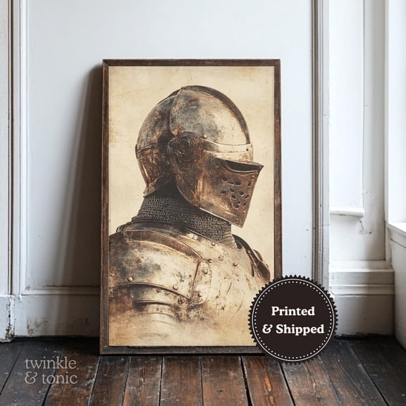 Medieval Knight Renaissance Fantasy Decor Wall Art Unframed Paper Print