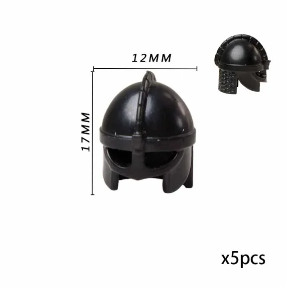 Medieval Knight, Roman Warrior, Viking, Pirate Helmets & Bullhorn Hats for Building Blocks Action Figures – Castle Knights Collection for Kids Toy Play Set