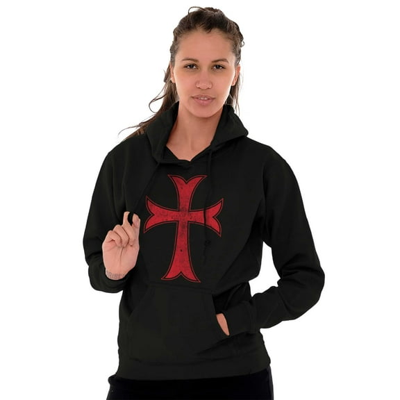 Medieval Knight Templar Christian Hoodie Sweatshirt Women Men Brisco Brands S