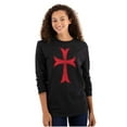 thumbnail image 1 of Medieval Knight Templar Christian Long Sleeve TShirt Men Women Brisco Brands S, 1 of 6