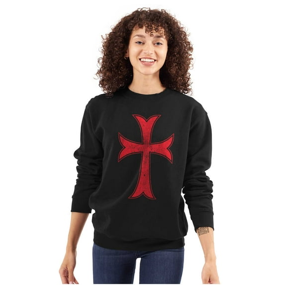 Medieval Knight Templar Christian Sweatshirt for Men or Women Brisco Brands M