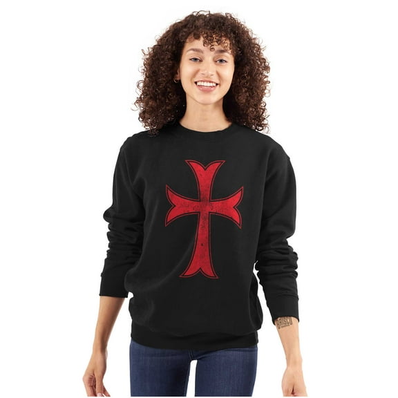 Medieval Knight Templar Christian Sweatshirt for Men or Women Brisco Brands S