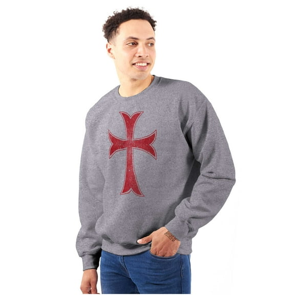 Medieval Knight Templar Christian Unisex Plus Fleece Graphic Sweatshirt Brisco Brands 2X