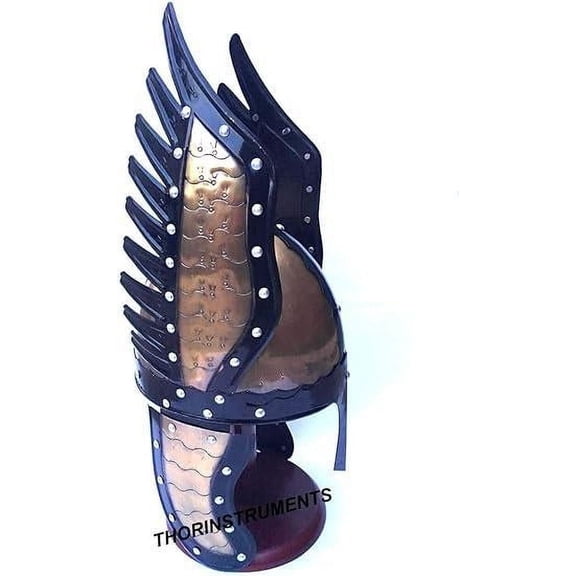 Medieval Knight Viking Halloween Helmet Armor Winged Norman Helmet Fully Wearable Rustic Vintage Home Decor Gifts