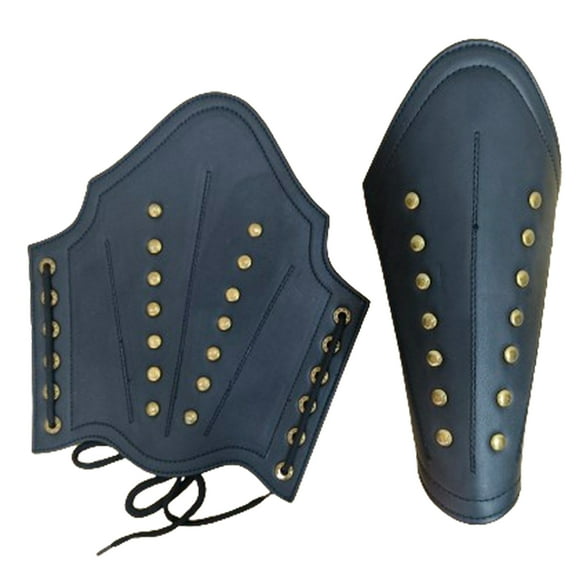Medieval Knights Mens Leather Hand Guards Vintage Rustic Knight Reenactment Costsume