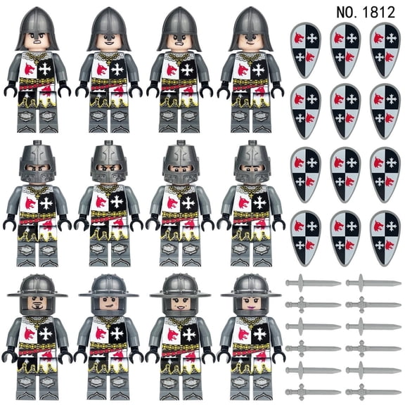 Medieval Knights and Soldiers Lot 12pcs - 1812