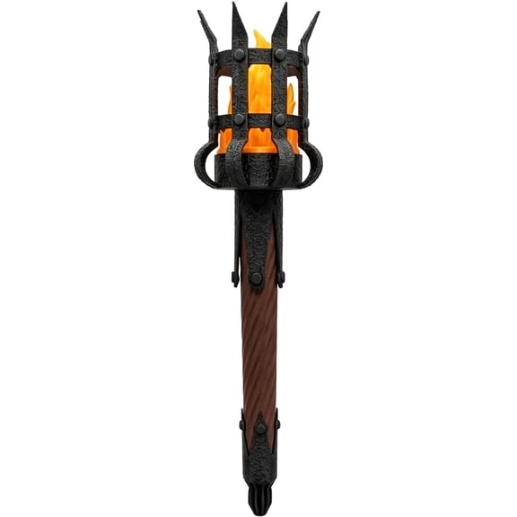Medieval LED Flame Torch , 18.7" Halloween Torch Light, Realistic Flickering Flame Prop for Halloween Decor, Yard, Party, Cosplay, Haunted House, Outdoor & Indoor Decorations