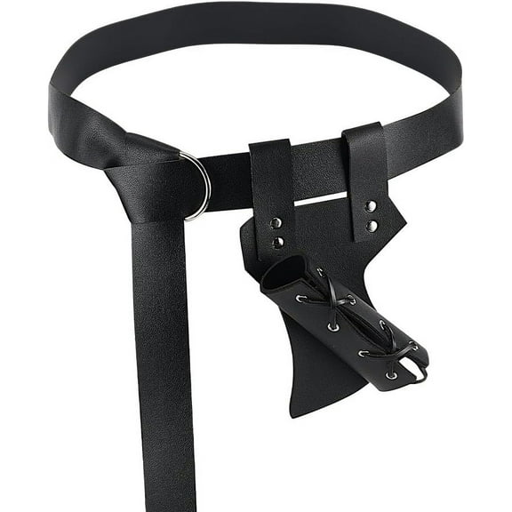 Medieval Leather Belt with Sheath Vintage Adjustable Belt Sheath Belt Frog Holder