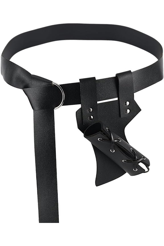 Medieval Leather Belt with Sheath Vintage Adjustable Belt Sheath Belt Frog Holder