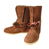 Medieval Leather Boots Pirates Loafer Boot Renaissance Festival Shoe Fest Paladin Fantasy Costume Mens Shoes Size 11