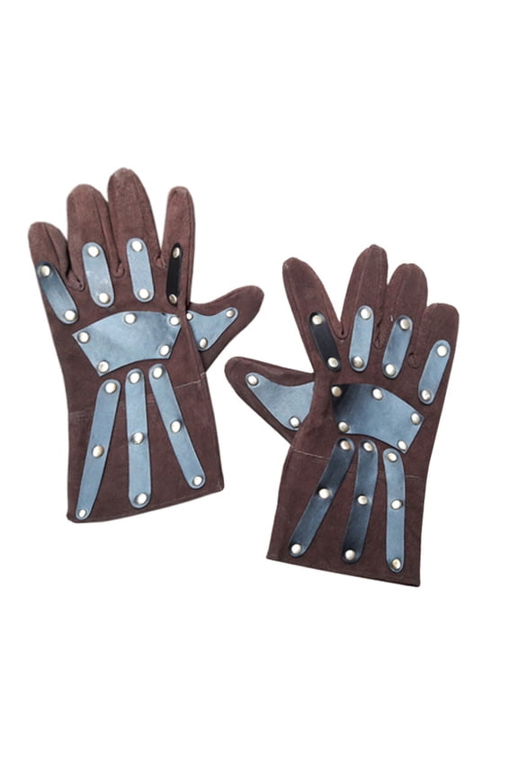 Medieval Leather Gloves Templar Bracers Crusader Knight Gauntlets Roman Coustume Hand Guards