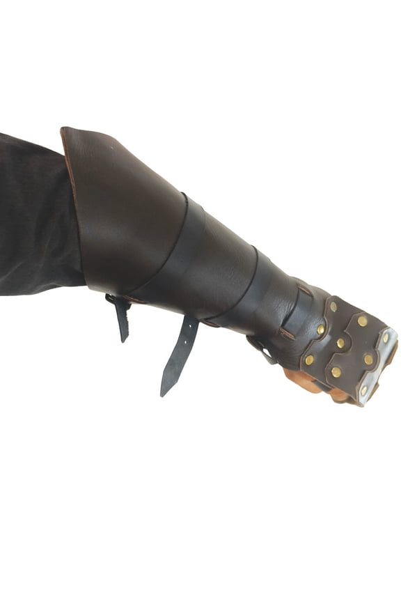 Medieval Leather Long Hand Gloves Templar Crusader Knight Gauntlets Roman Coustume Arm Guards