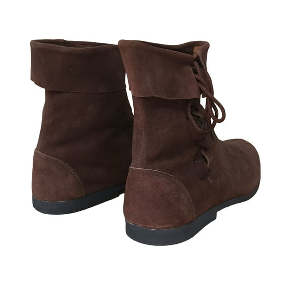 Medieval Leather Shoes Viking Pirates Ankle Shoe LARP Festival Paladin Fantasy Costume Boot Mens Leather Boots Size 10