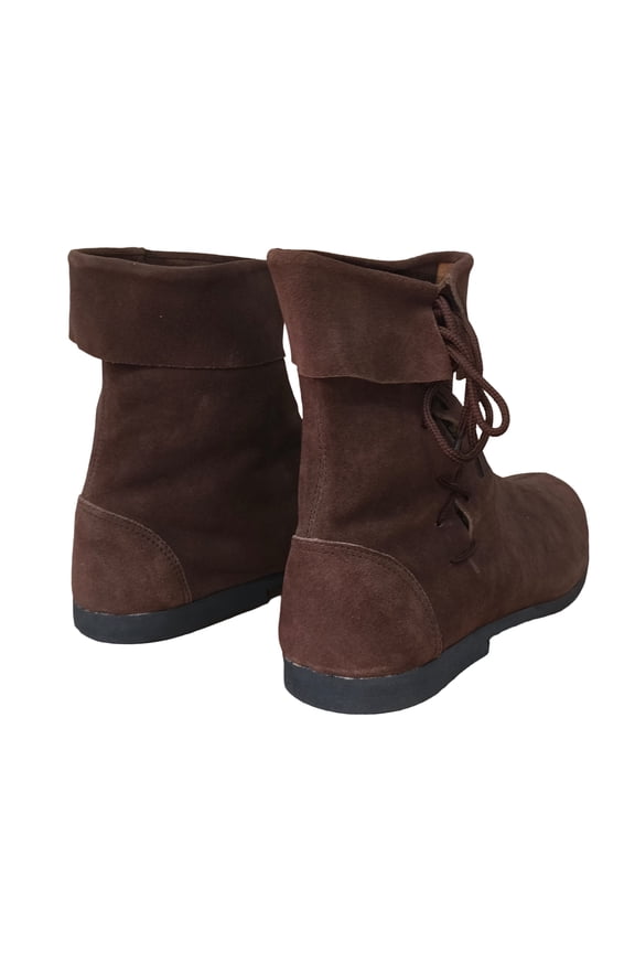 Medieval Leather Shoes Viking Pirates Ankle Shoe LARP Festival Paladin Fantasy Costume Boot Mens Leather Boots Size 10