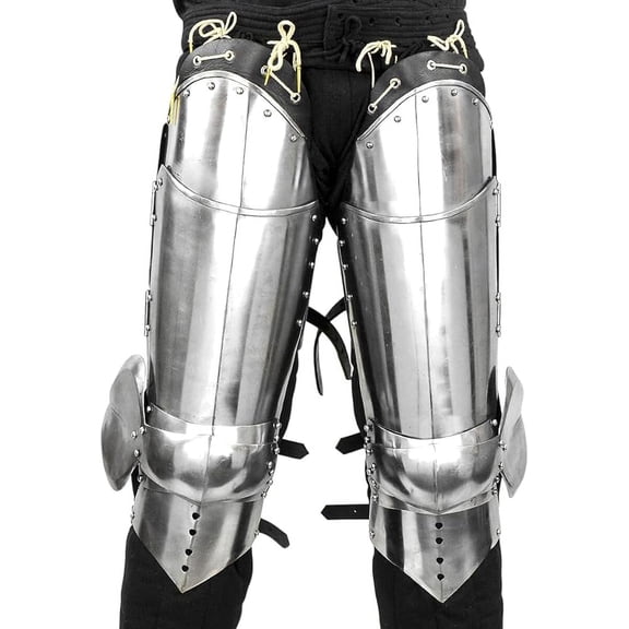 Medieval Leg Armor Set/Cuisse and Poleyn - 18 Gauge Steel
